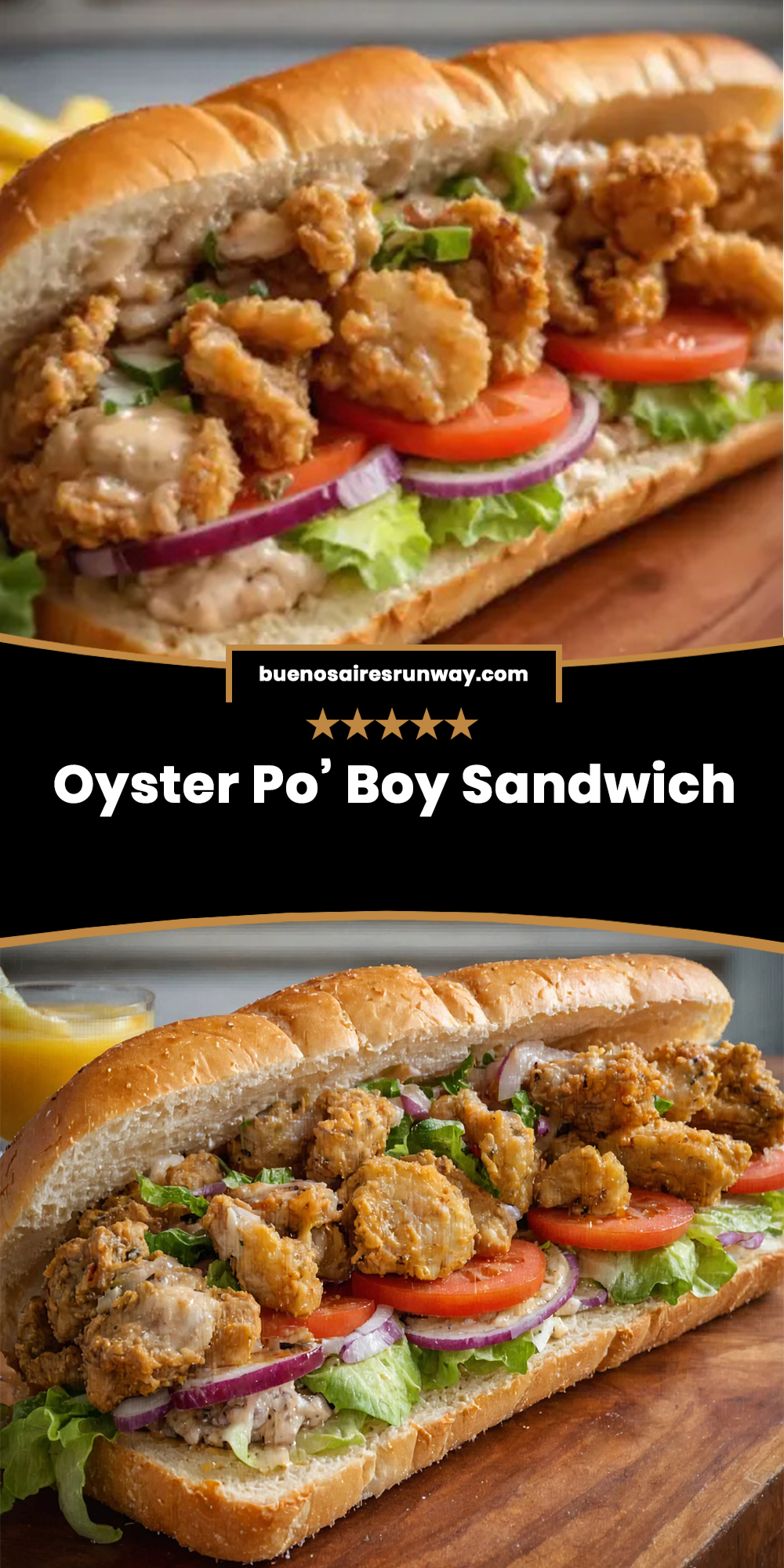 Oyster Po' Boy Sandwich