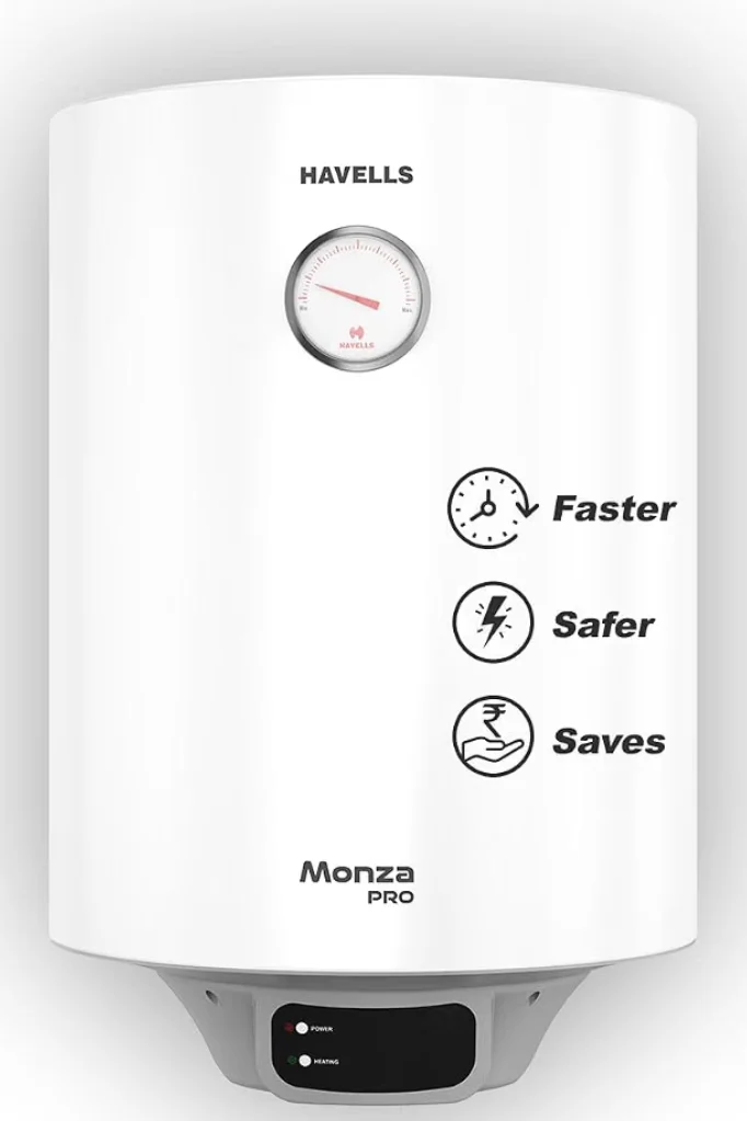 Havells Monza Pro 15L Storage Water Heater(Geyser)|Faster Heating|Safer to use|Saves electricity|Engineered for Hard Water|Endurashield Coated Anti Rust Tank|Whirlflow Technology|High Rise suitable