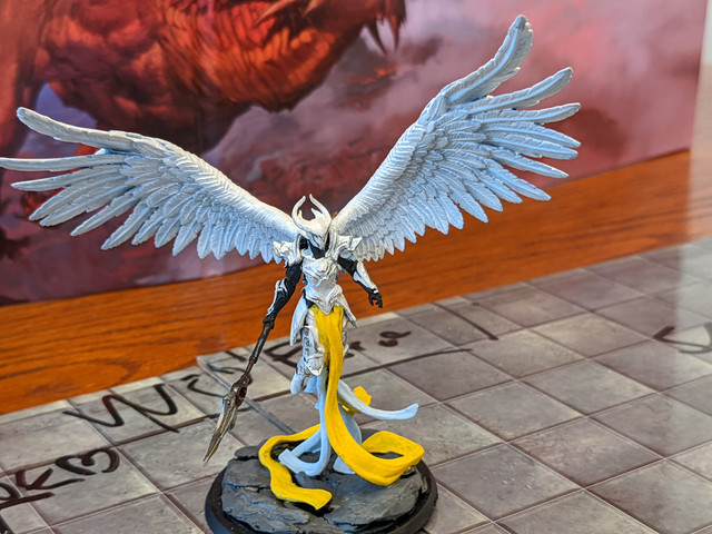 Zariel, summoned by the feather she presented to her champion, back in Avernus to aid those that freed her