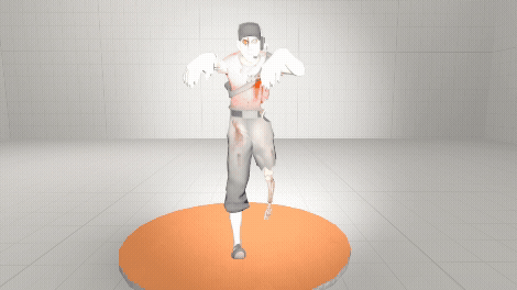 Adobe Express zombie scout walking