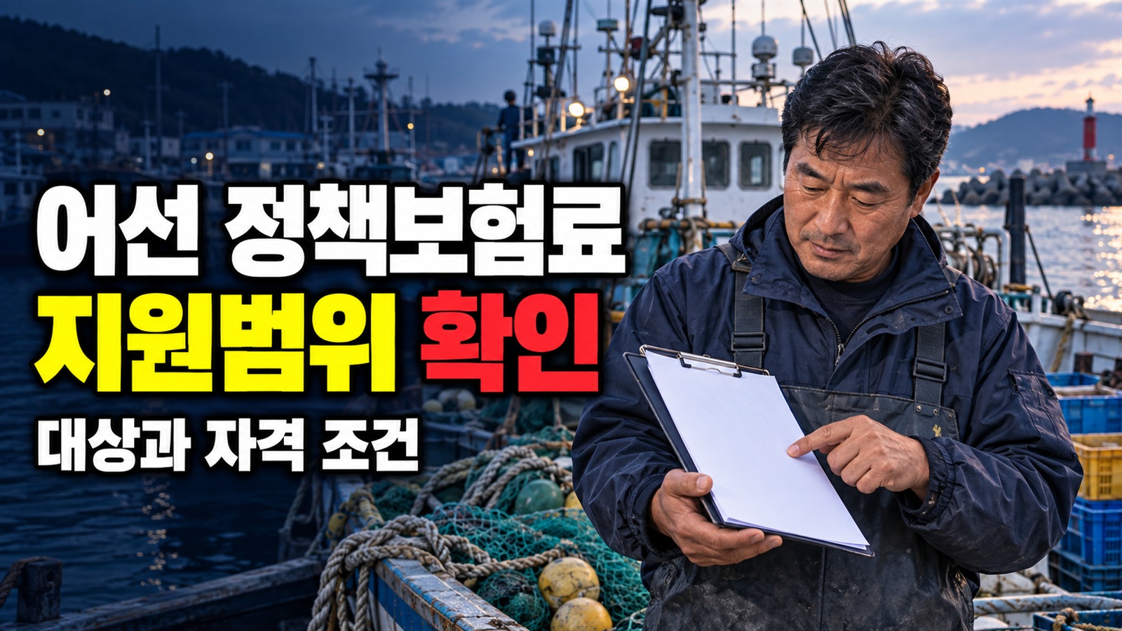 국비 제외 후 일부 지원, 충남 어선어업 정책보험료의 지원 범위 읽기 관련 핵심 정보를 상징적으로 보여주는 썸네일 이미지