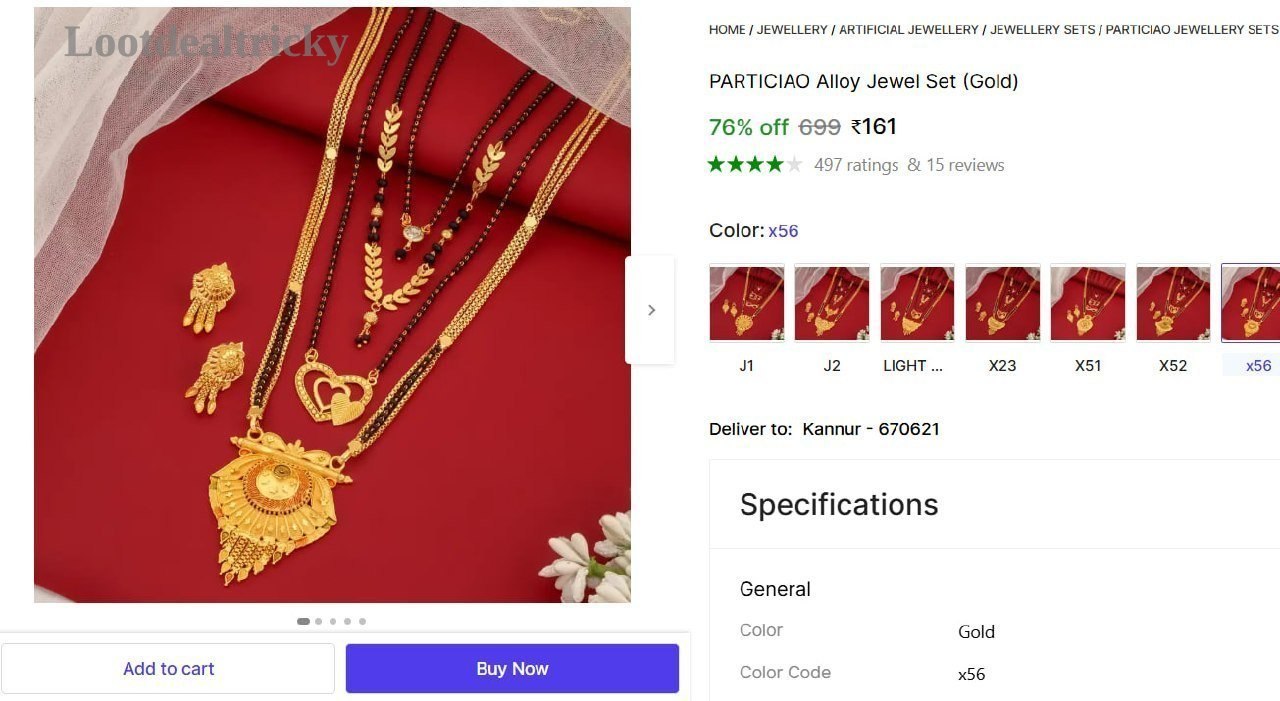   alloy Jewel Set – Just ₹161 | Best Price Drop Today