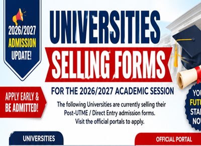 Federal,State and Private Universities selling Post Utme Forms Now and Official Portal
