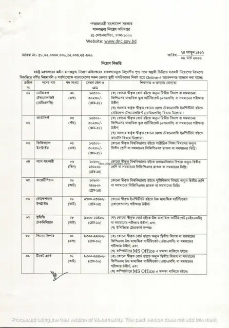 ম দকদ রব য ন য ন ত রণ অধ দপ তর ন য গ ব জ ঞপ ত ২০২৬ DNC Job Circular 2026 01.webp