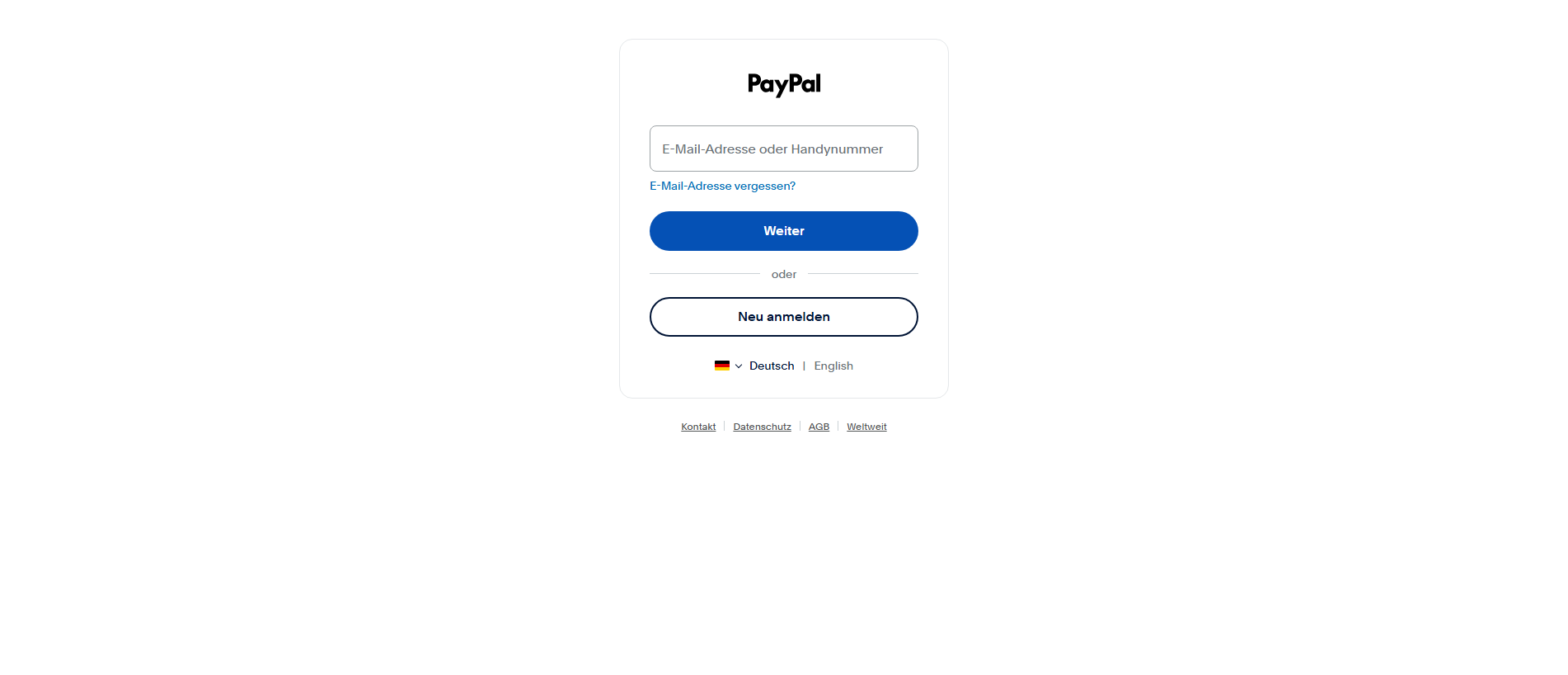 Forensic screenshot of paypal.myproccesing.com showing the phishing page layout