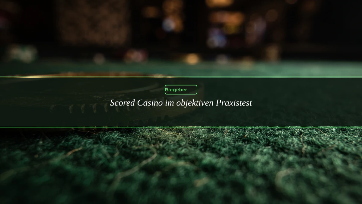 Scored Casino im objektiven Praxistest