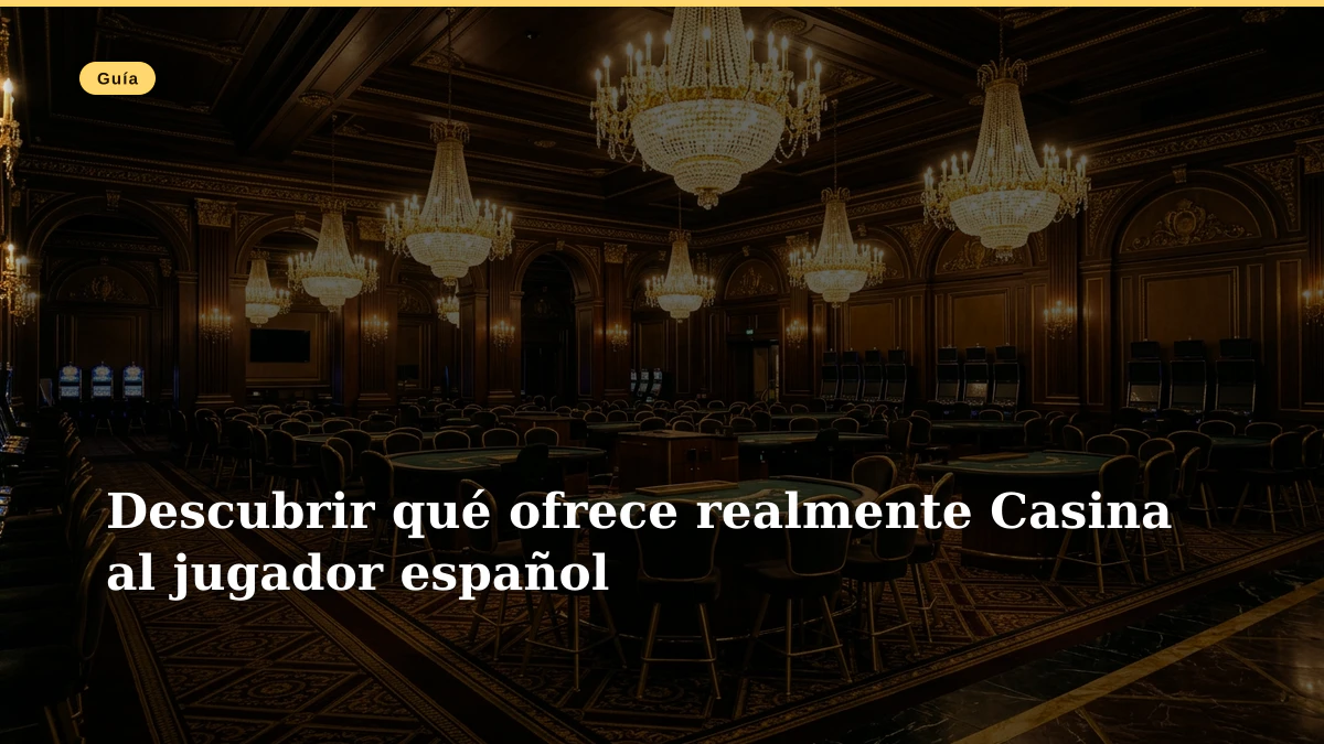 Descubrir qué ofrece realmente Casina al jugador español