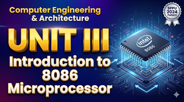 Unit 3 – Introduction to 8086 Microprocessor | SPPU 2024 Pattern