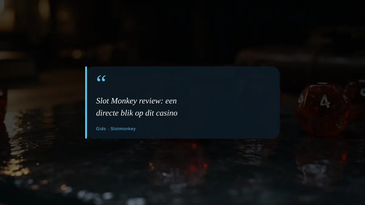 Slot Monkey review: een directe blik op dit casino