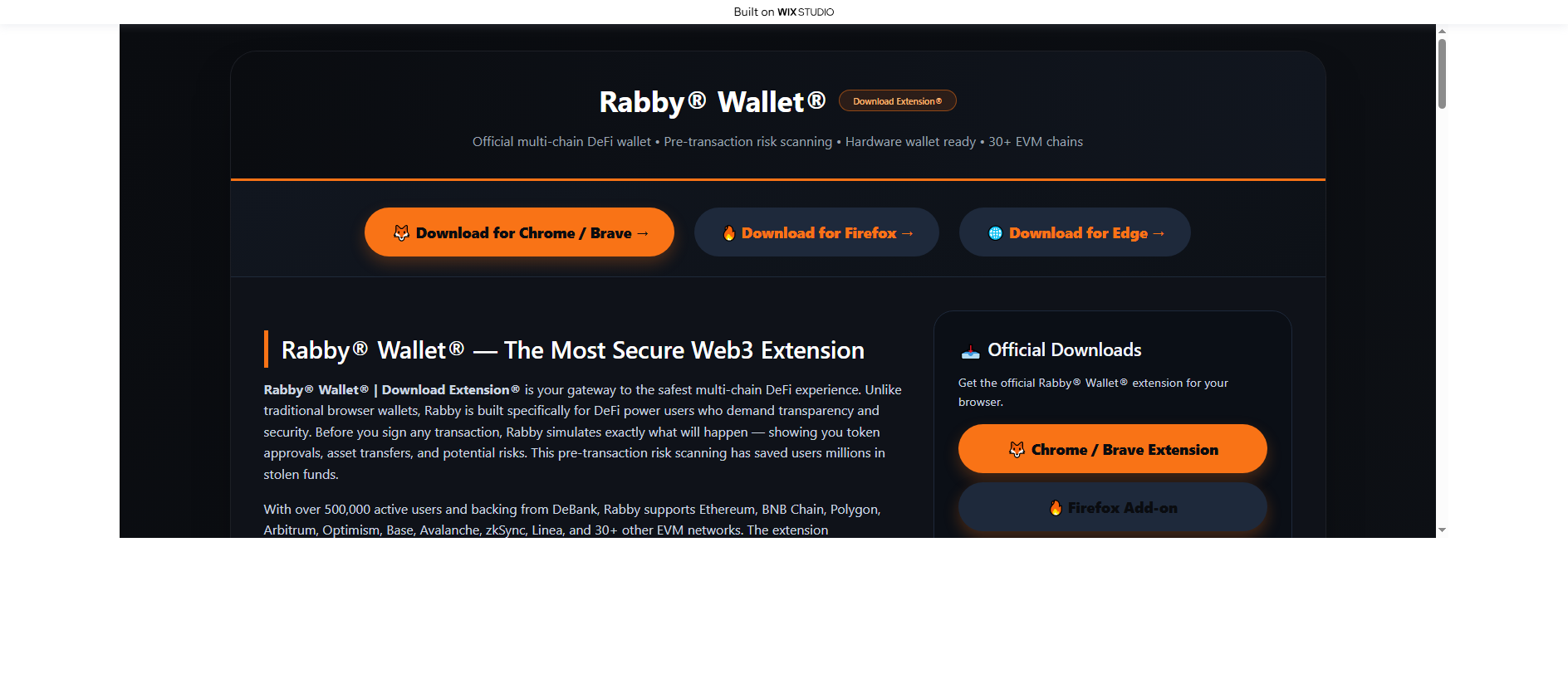 Stored capture of homes-rabbyy.wixstudio.com