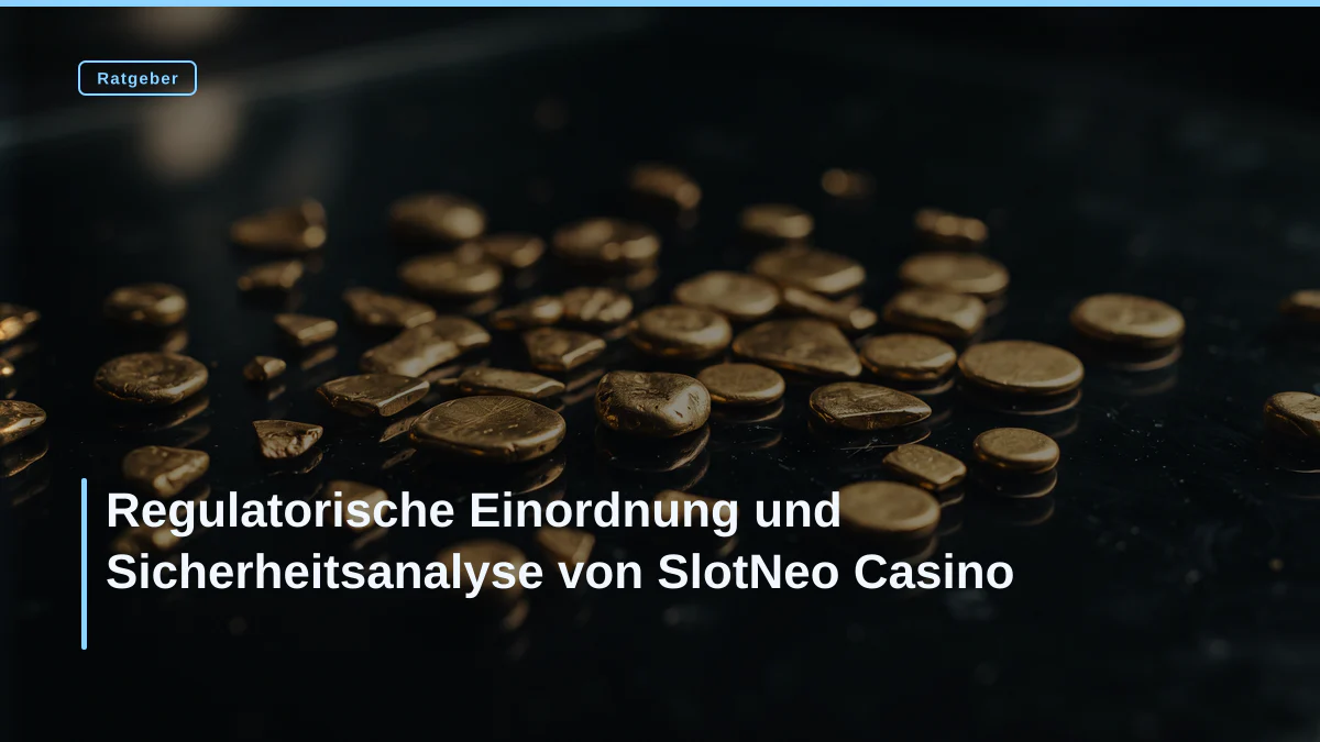 Regulatorische Einordnung und Sicherheitsanalyse von SlotNeo Casino