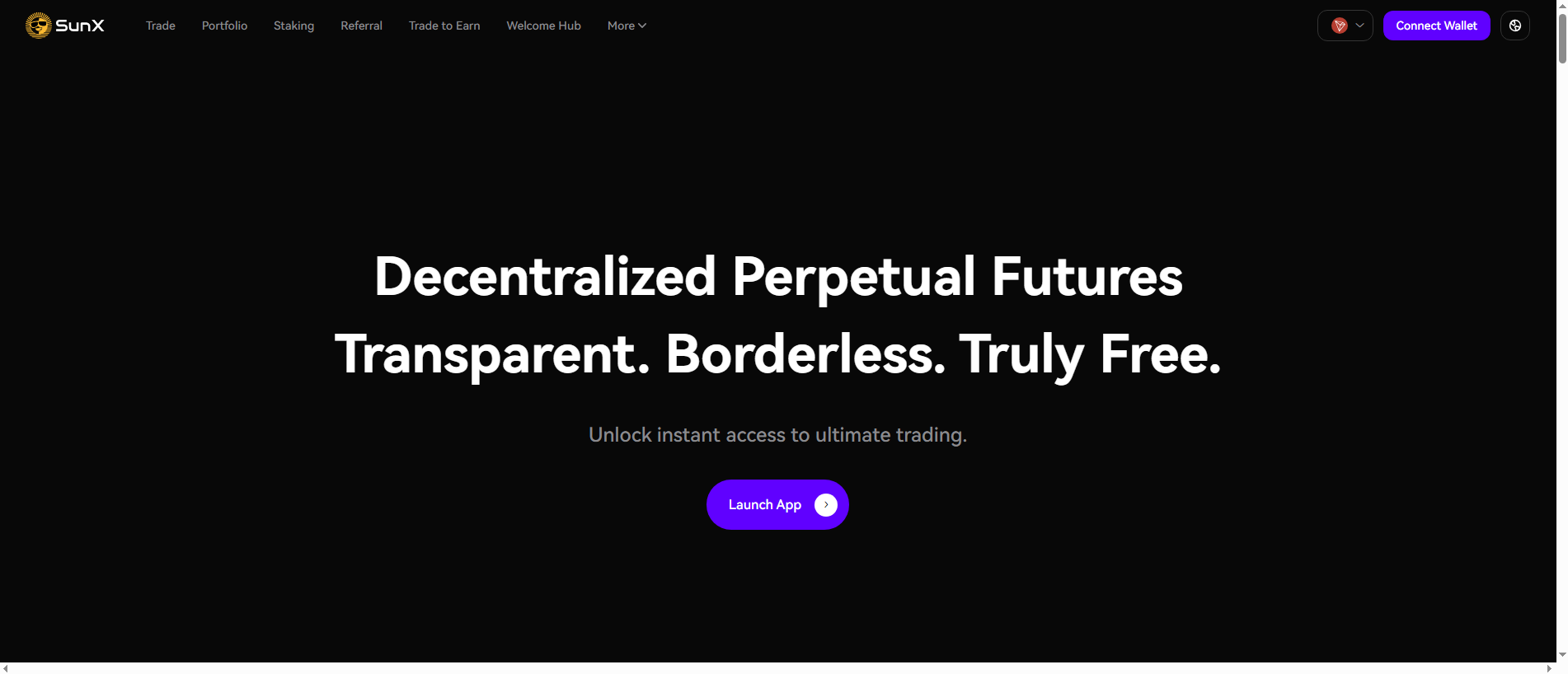 Screenshot of sunperp-dex.com