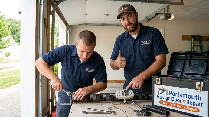 Portsmouth Garage Door Repair Technician at Work
