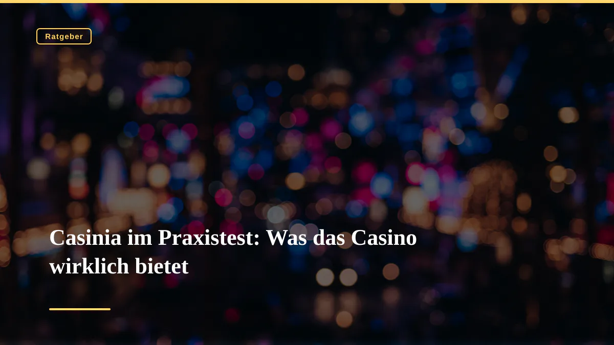 Casinia im Praxistest: Was das Casino wirklich bietet