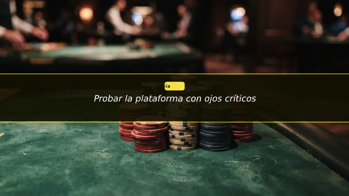 Probar la plataforma con ojos críticos