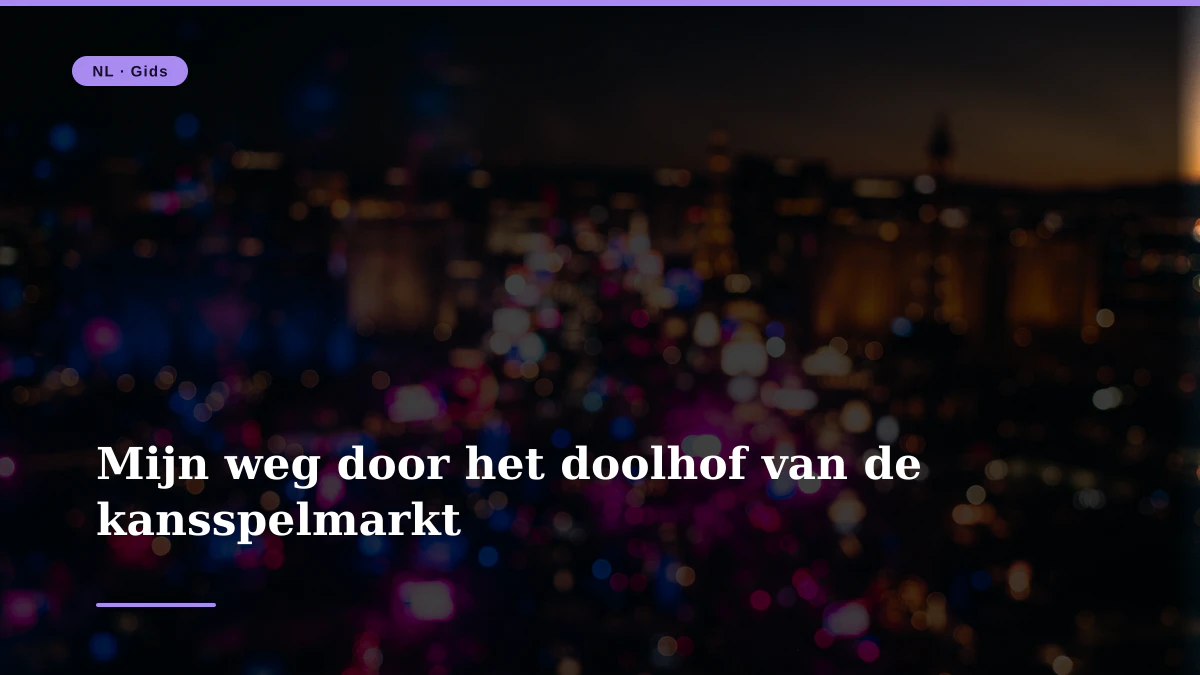 Mijn weg door het doolhof van de kansspelmarkt