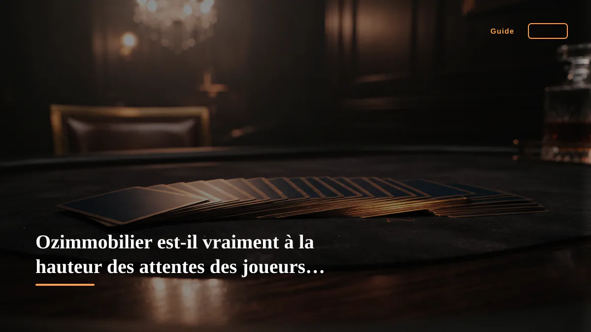 Ozimmobilier est-il vraiment à la hauteur des attentes des joueurs français ?