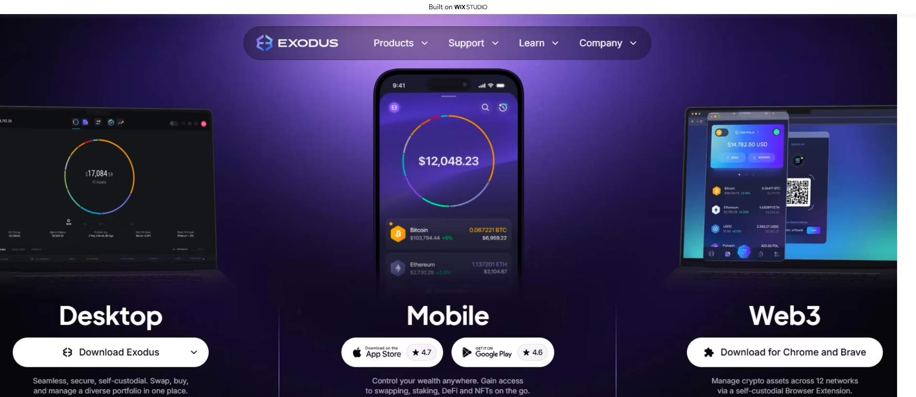 Screenshot of webexcede.wixstudio.com