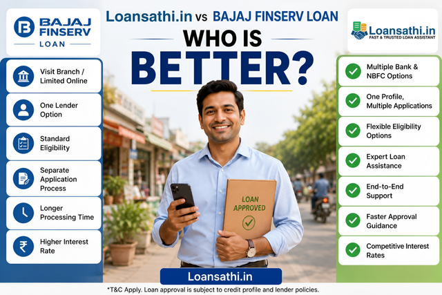 Loansathi.in vs Bajaj Finserv Personal Loan Comparison: Rates, Eligibility, and Features