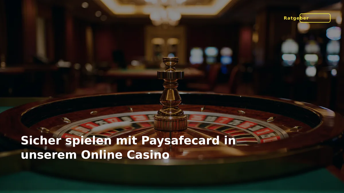 Sicher spielen mit Paysafecard in unserem Online Casino