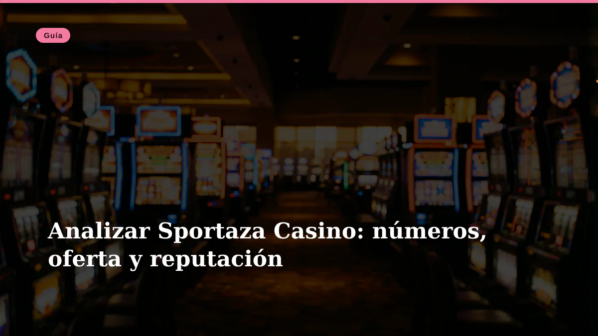 Analizar Sportaza Casino: números, oferta y reputación