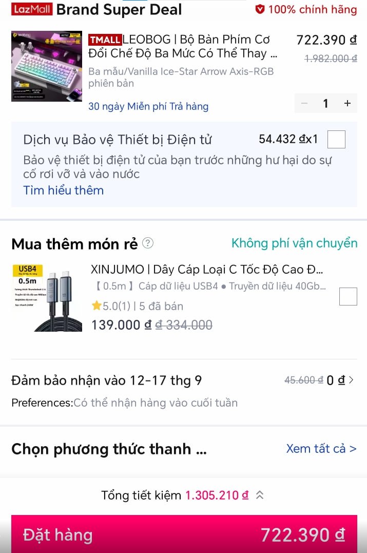 LEOBOG | Bộ Bàn Phím Cơ Đổi Chế Độ Ba Mức Có Thể Thay Thế Linh Kiện Cho Máy Tính Chơi Game