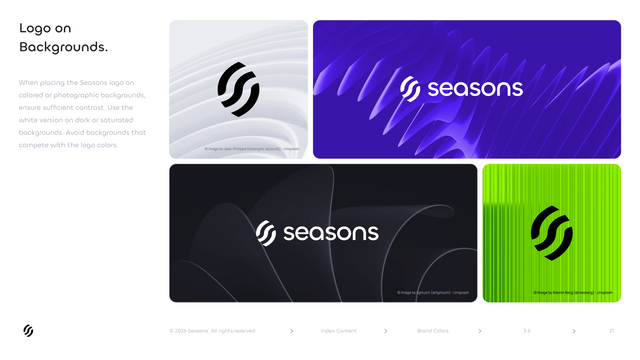 Seasons v2 Logo on Backgrounds — Application Examples.png