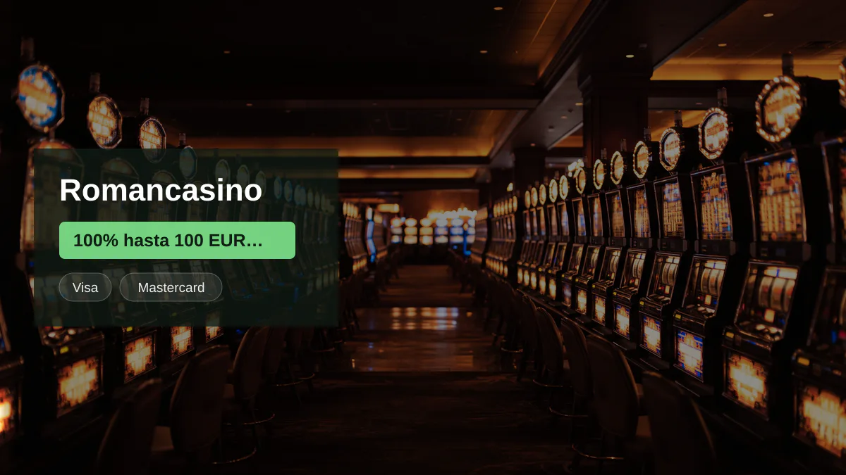 Romancasino — bono de bienvenida 100% hasta 100 EUR + 50 FS, pagos: Visa, Mastercard, Skrill, Neteller, Paysafecard Romancasino — bono de bienvenida 100% hasta 100 EUR + 50 FS, pagos: Visa, Mastercard, Skrill, Neteller, Paysafecard