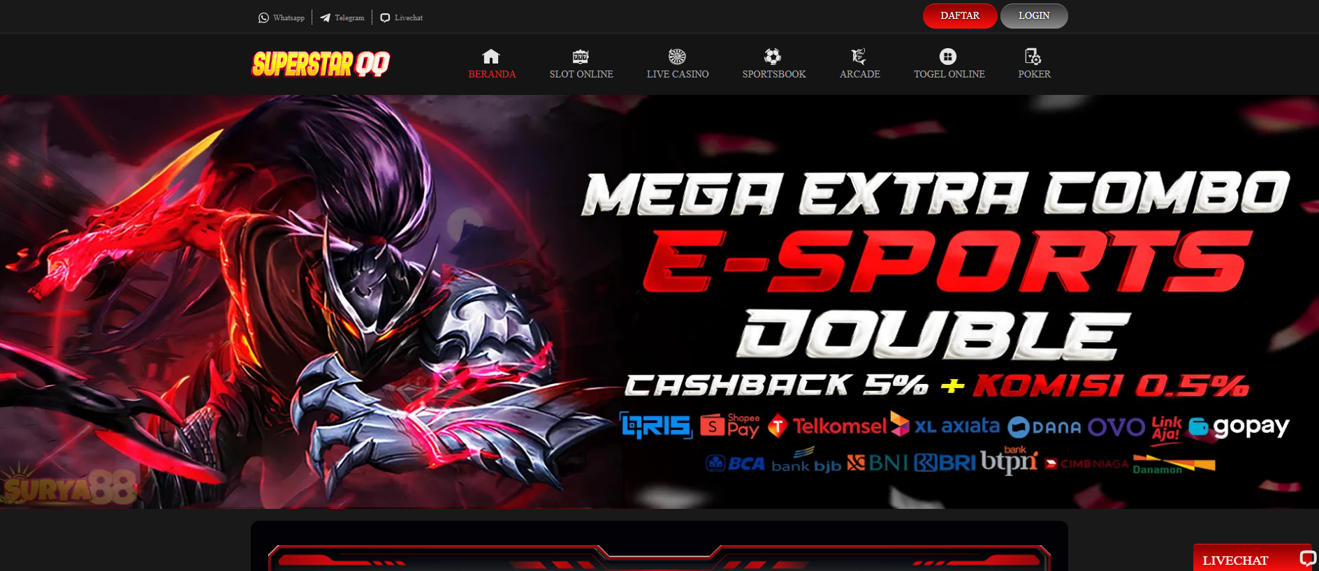 Збережений знімок superstarqq.com