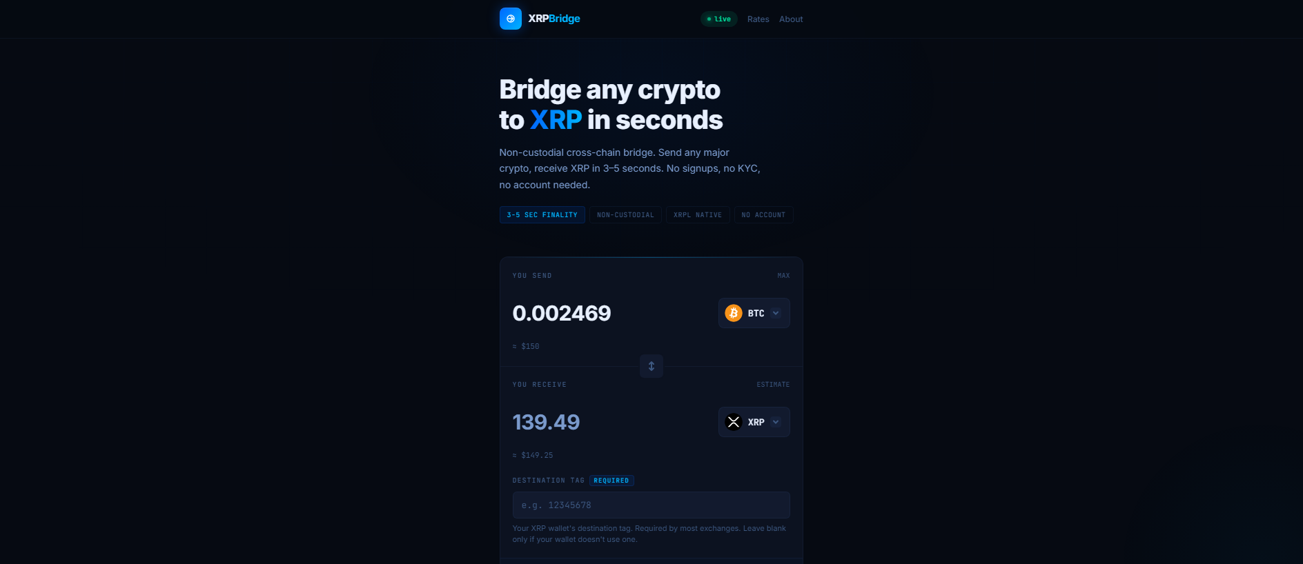 Stored capture of xrpbridge.org