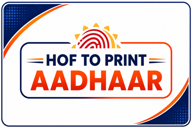 Hof To Print Aadhaar