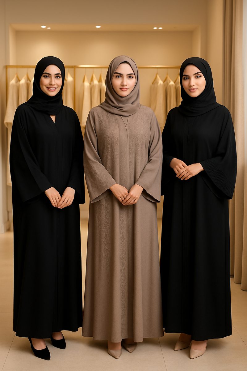 تنسيق عباية سعودية عصرية محتشمة