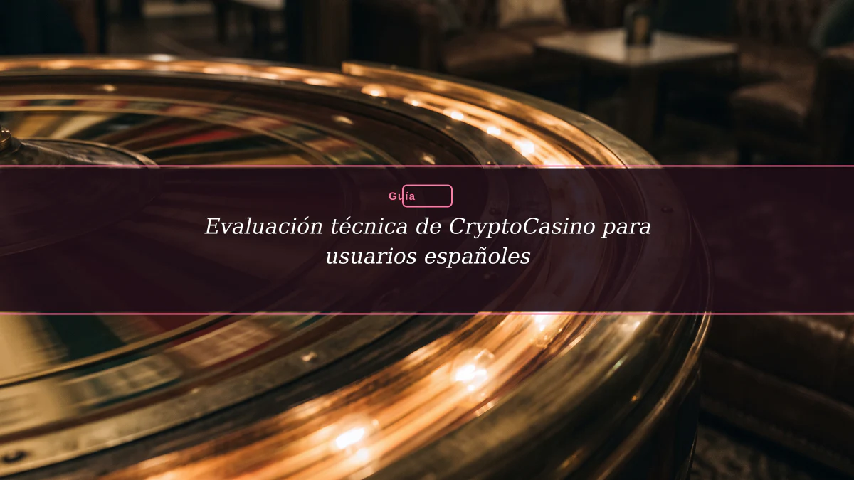 Evaluación técnica de CryptoCasino para usuarios españoles