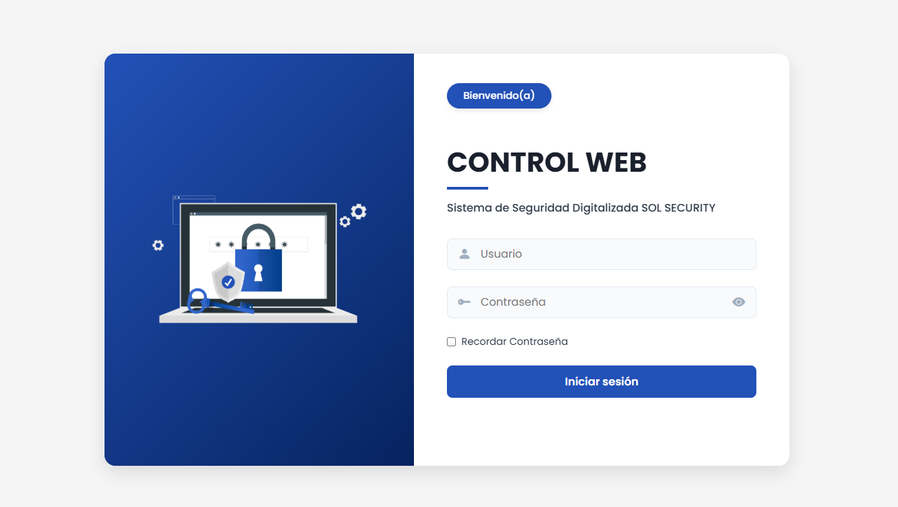 Portada de Control Web