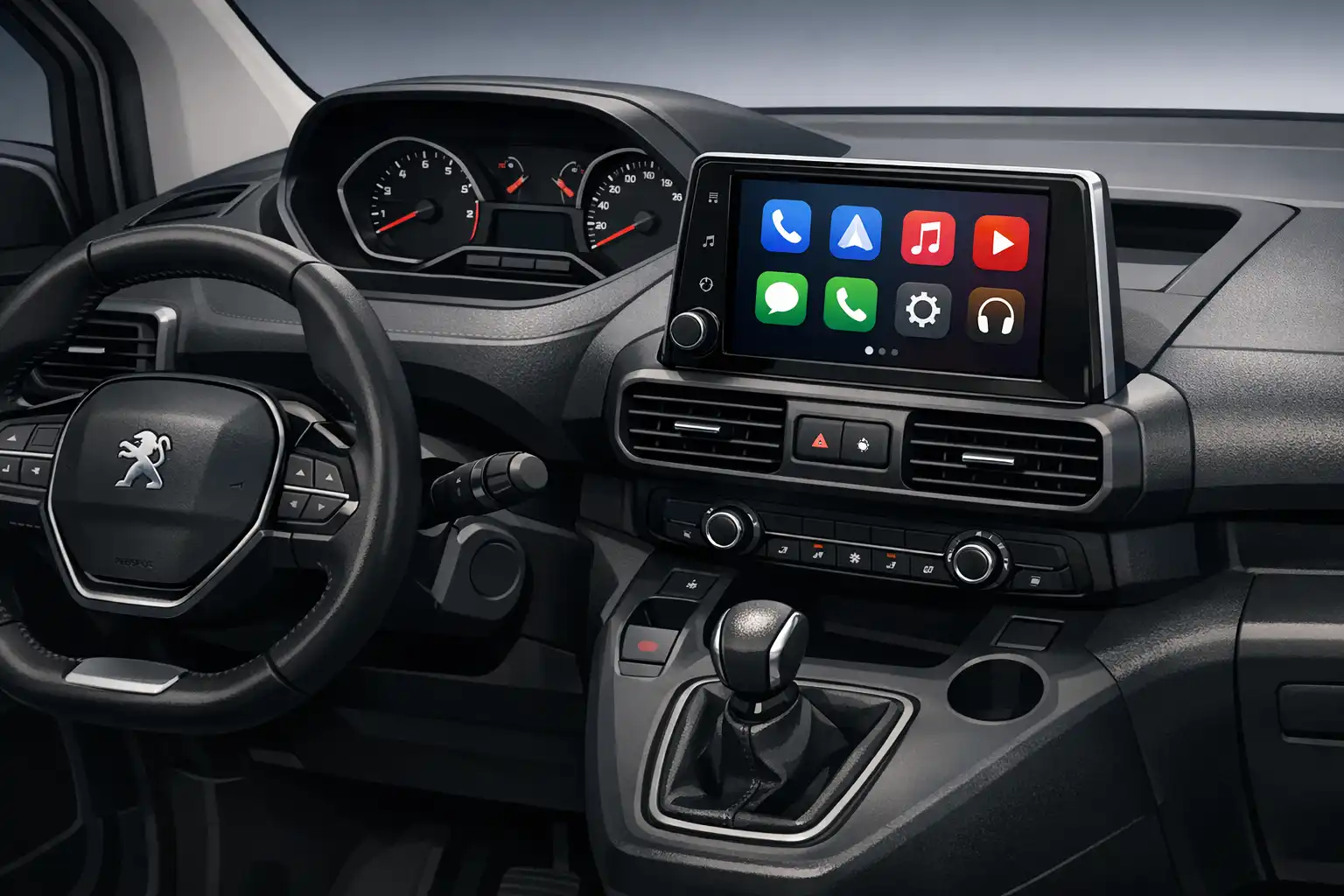 Écran central Peugeot Rifter 2019 prêt pour Android Auto