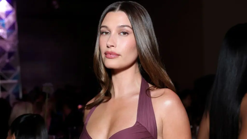 Hailey Bieber Stuns in Bralette Crop Top and Micro Shorts for Victoria's Secret Campaign