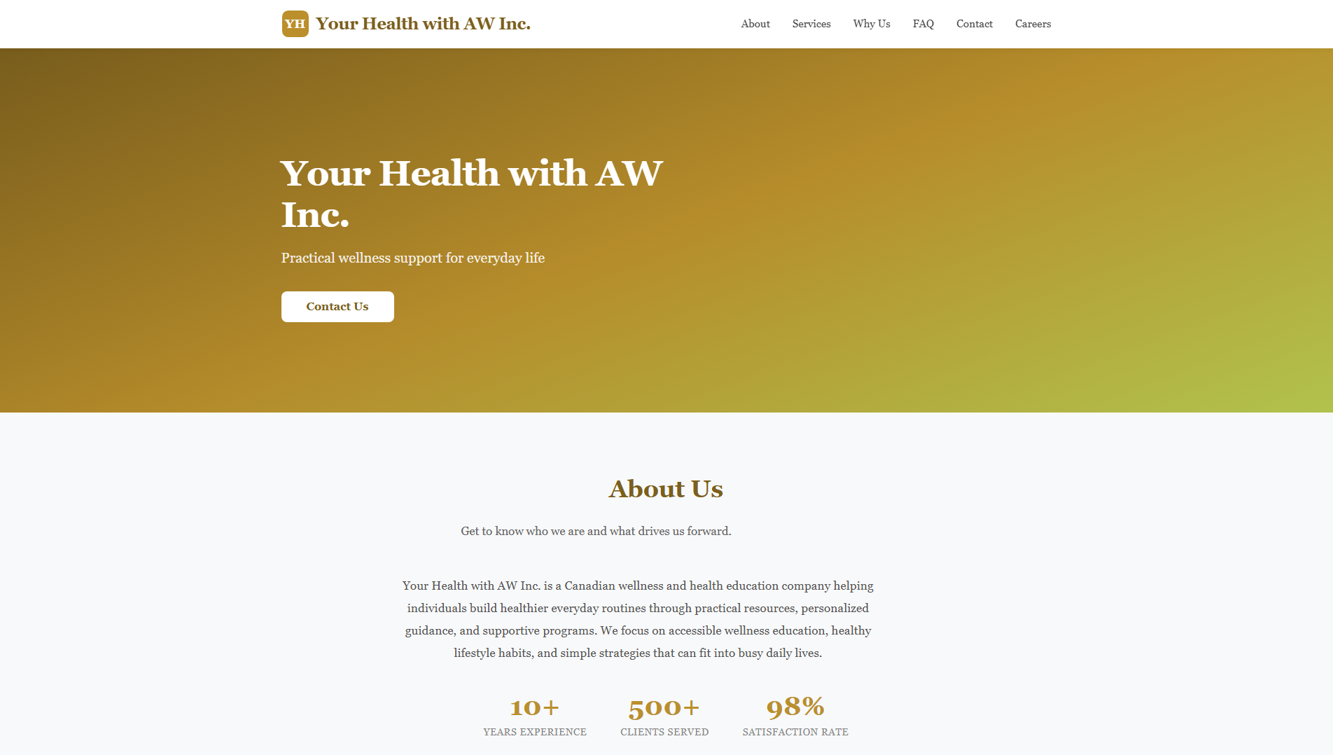 Stored capture of yourhealthwithaw.com