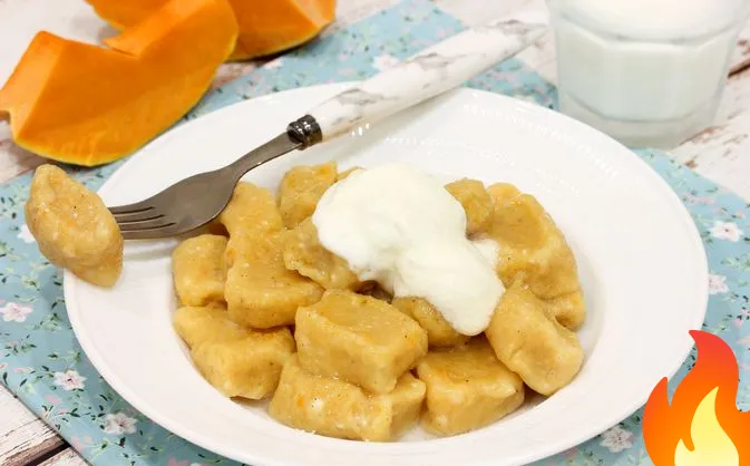 Постер Пряные ленивые вареники с тыквой