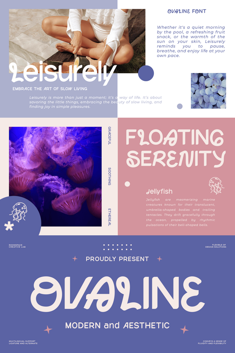 How Ovaline Designs Serenity: Crafting Visually Calm 'Mindful Moments' & 'Inner Peace' Headlines for Lifestyle & Wellness Brands