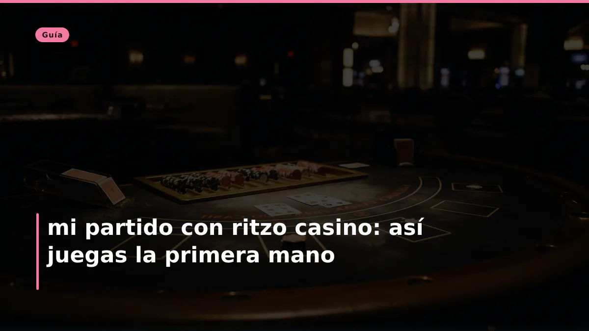 mi partido con ritzo casino: así juegas la primera mano