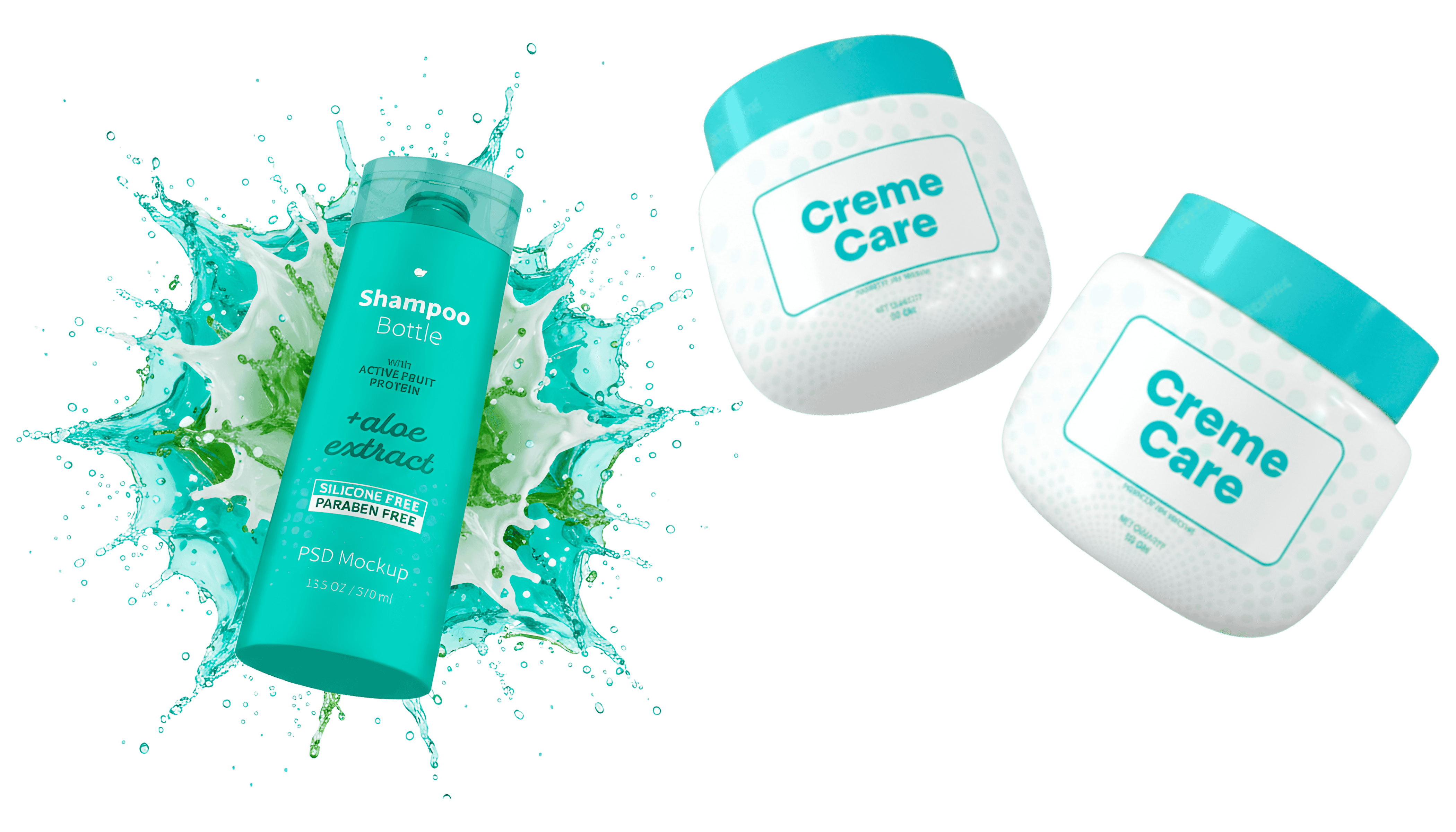Rótulos para cosméticos creme e shampoo