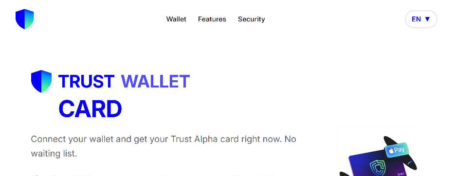 Stored capture of trustwalletcard.site