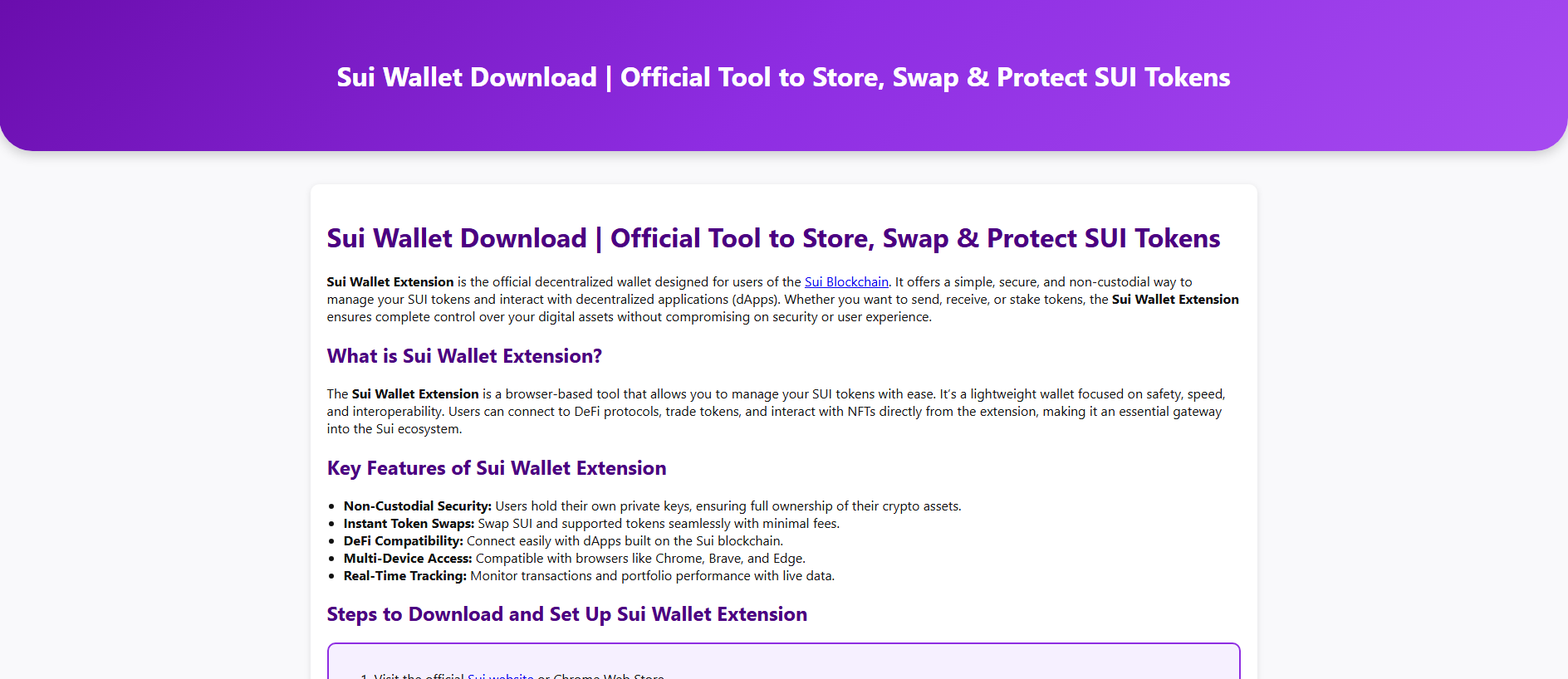Stored capture of sui-wallet-download.pages.dev