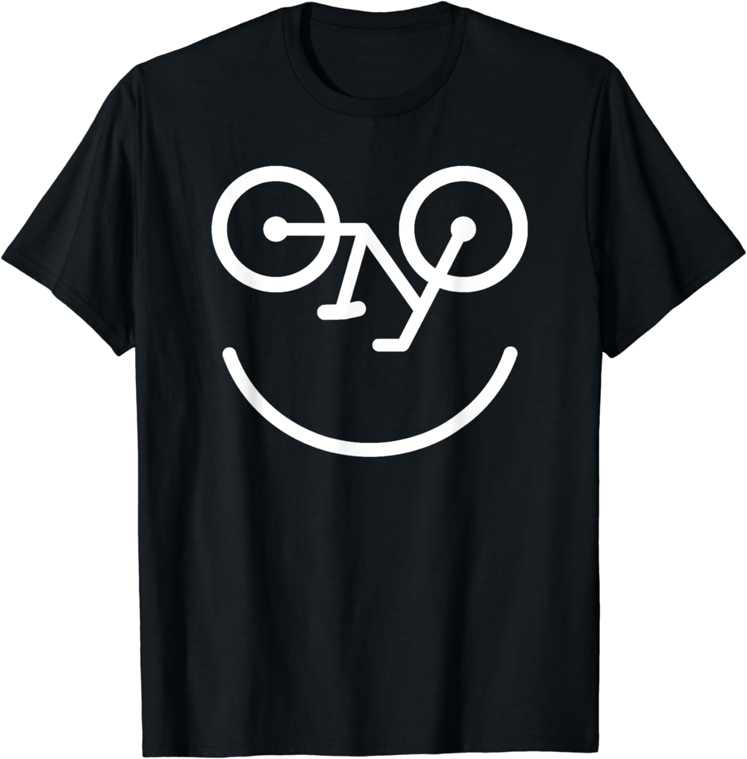 Bicycle Face Smile Glasses Reversed Smiling Bike Gift Unisex T-Shirt