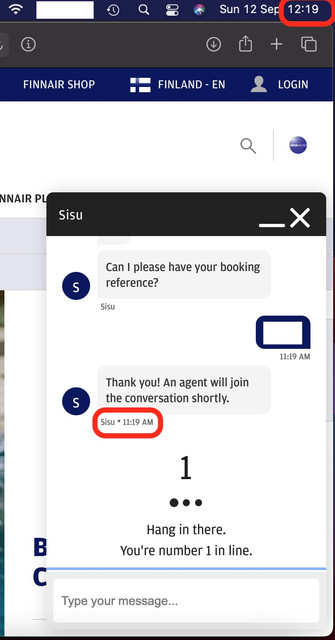 Finnair-chat