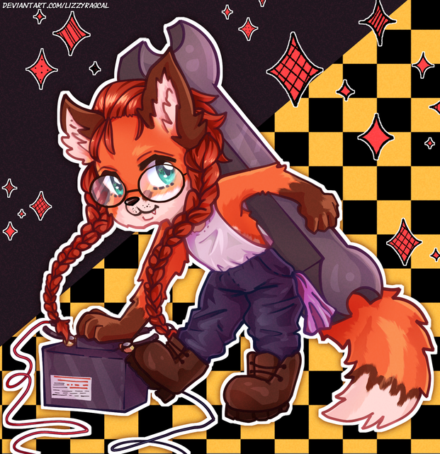 2022 06 28 Chibi Fursona Little Mechanic Fox by Lizzy Rascal 920783446