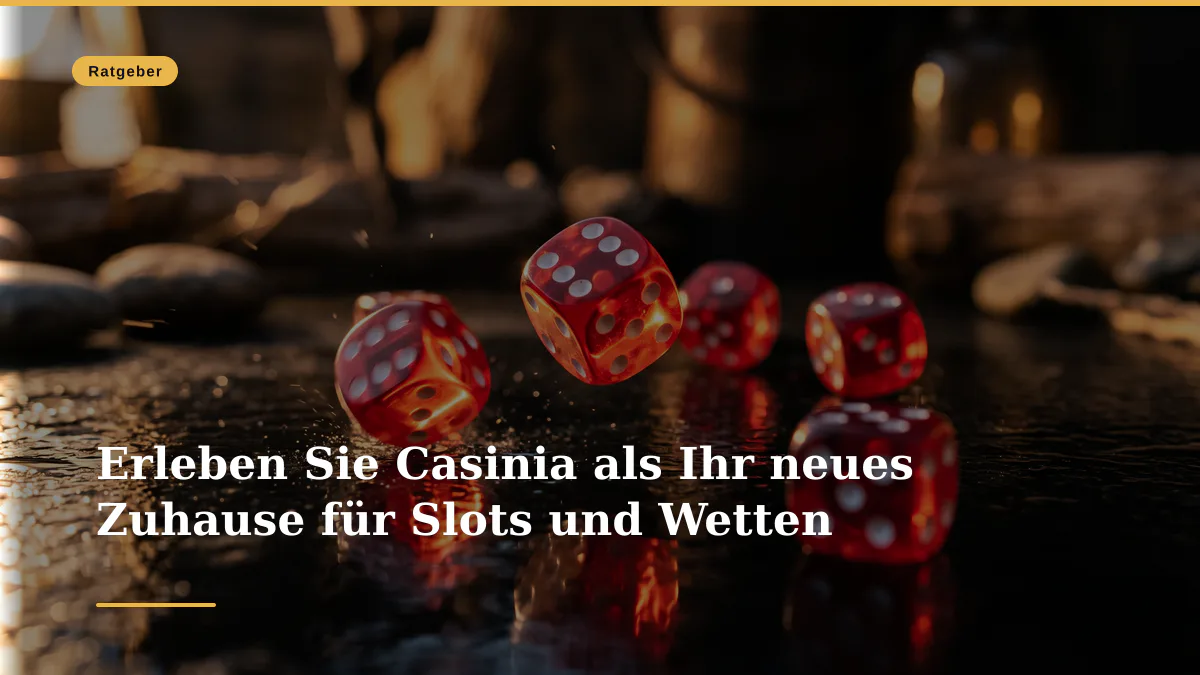 Erleben Sie Casinia als Ihr neues Zuhause für Slots und Wetten