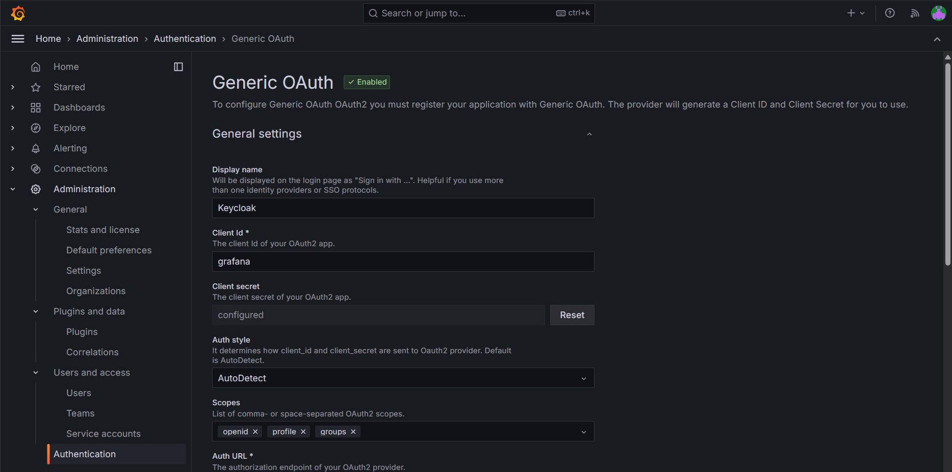 generic oauth