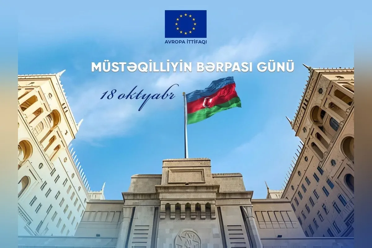 Avropa İttifaqının nümayəndəliyi Azərbaycana təbrik ünvanlayıb