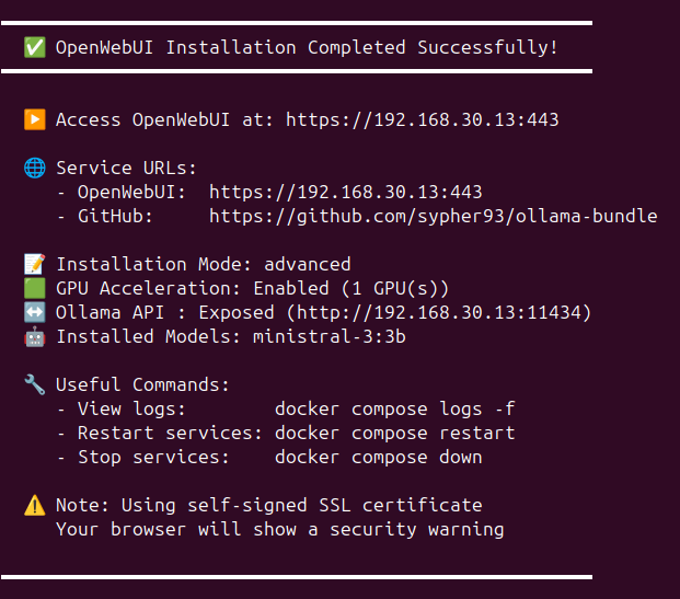 ollama bundle install complete sypher93